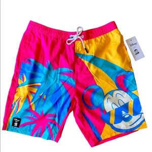 NEFF Disney Mickey Mouse swim Board Shorts Sz Med
